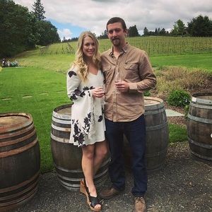 Free people bell sleeve boho mini - lace trim